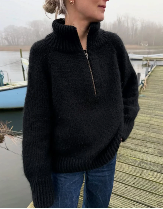 Zipper Sweater Anleitung - PetiteKnit