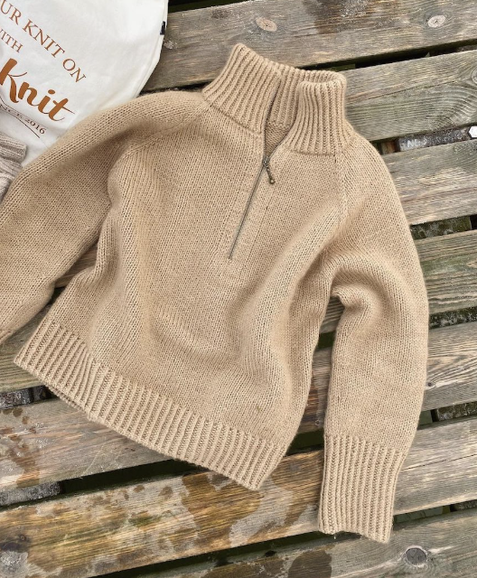 Zipper Sweater Anleitung - PetiteKnit