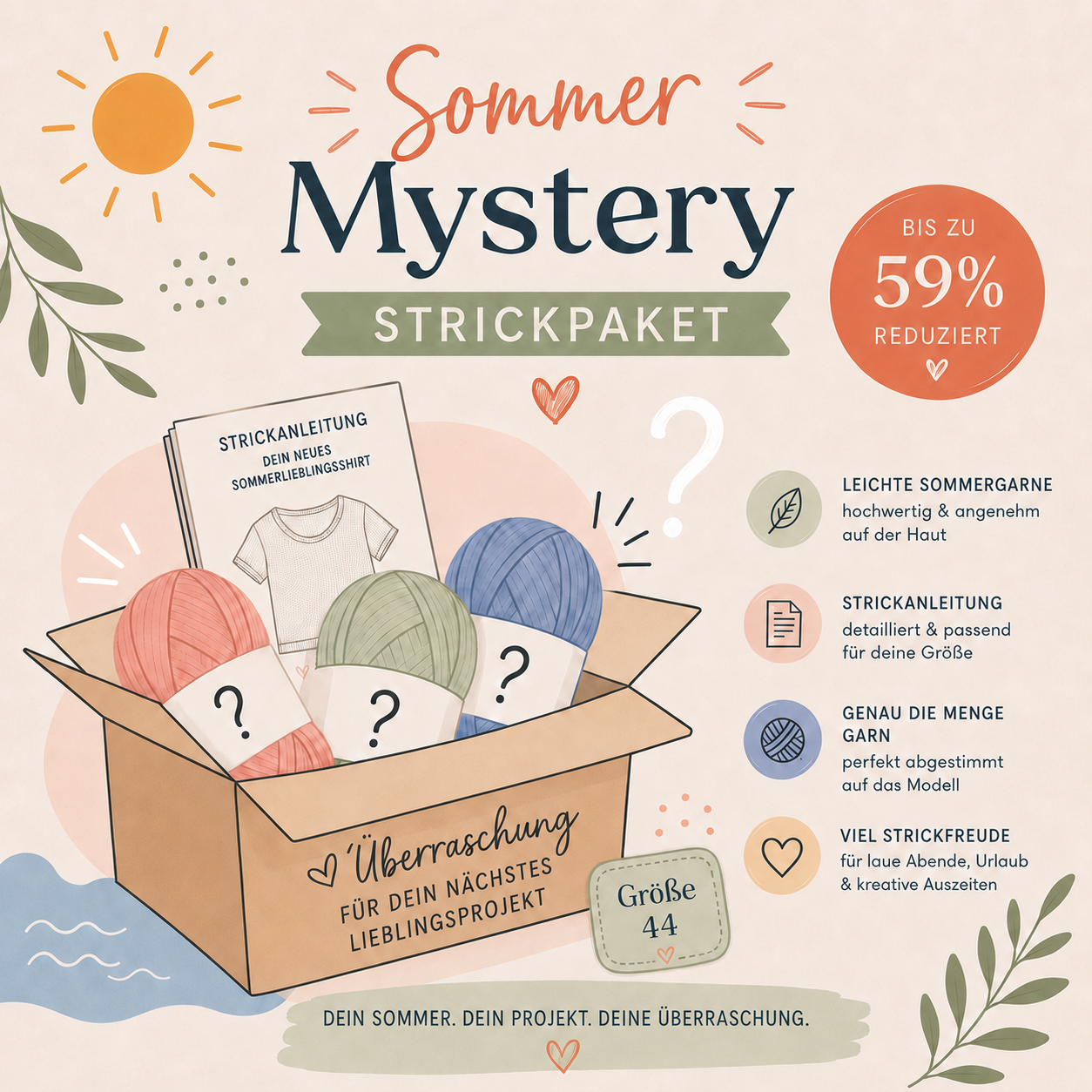 Sommer Mystery Modellpaket Größe 44