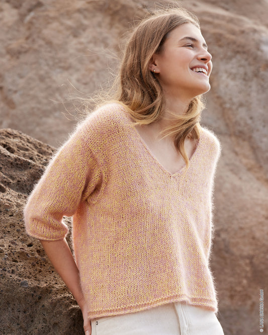 V-Pullover Summer Cashmere & Silkhair (Natural Knits 1)