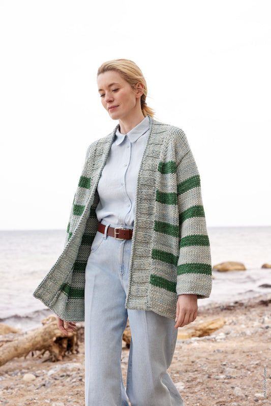 Top Down Streifenjacke - Vintage Superchunky (Merino Edition 04)