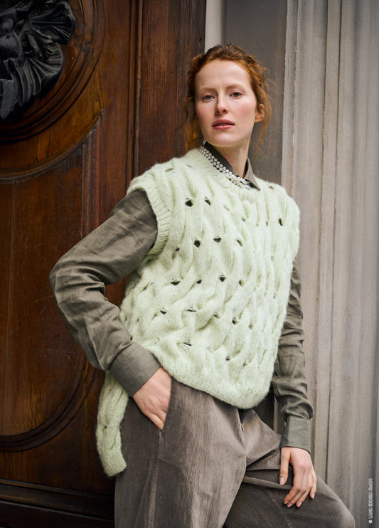 Zopfmuster-Pullunder Nebbia (Nera)