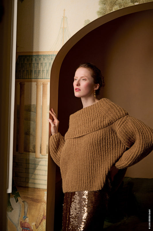 Halbpatent-Pullover Nebbia (Nera)