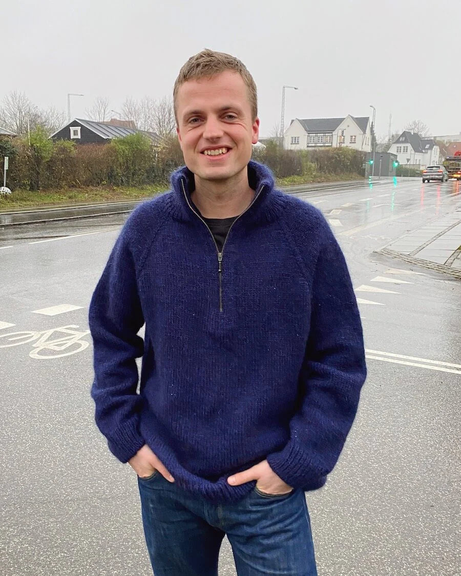 Zipper Sweater Man Strickpaket - Alta Moda Alpaca und Silkhair