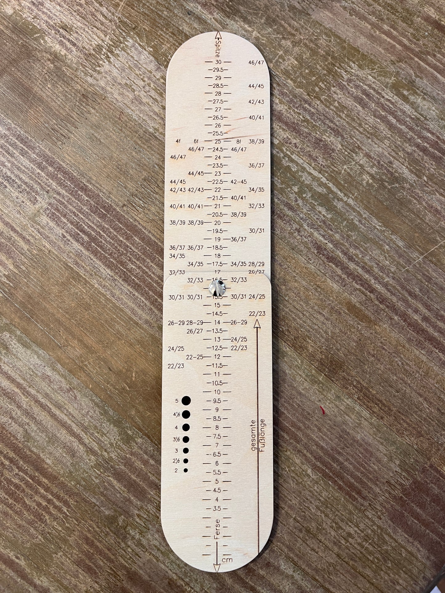 Sockenlineal klappbar