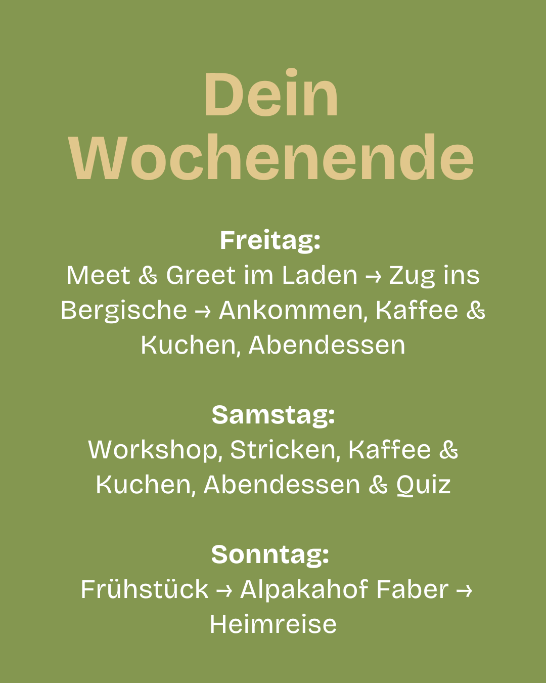 Lauras Strickwochenende im Bergischen 23.-25. Oktober 2026