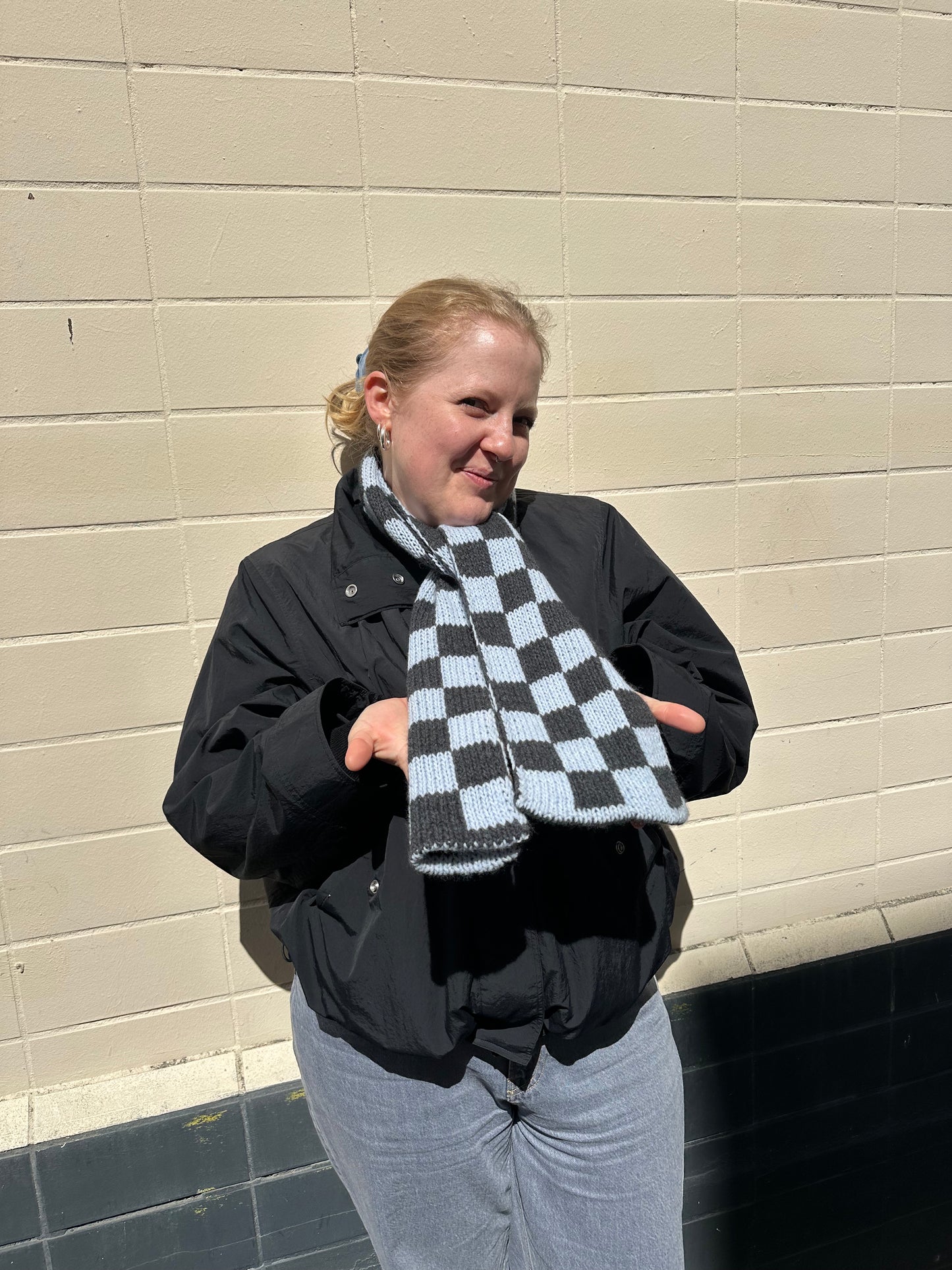 Workshop "Schachbrettschal" - Double Face Technik 05.09.26 16:30-20:30 Uhr - mit Jana