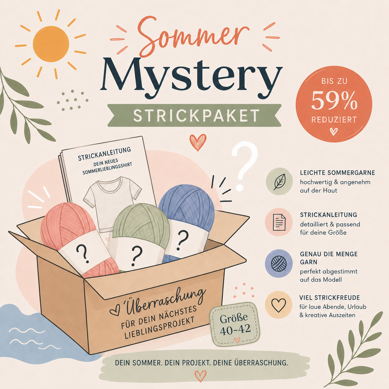 Sommer Mystery Modellpaket Größe 40-42