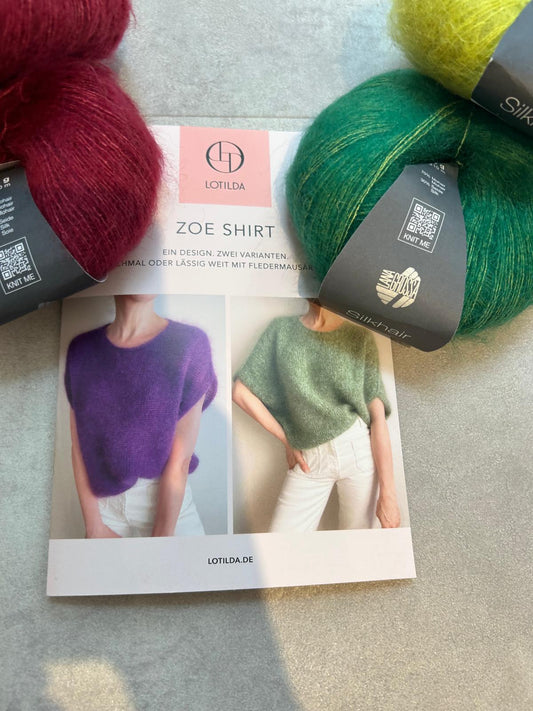 Zoe Shirt Strickpaket - Silkhair doppelfädig