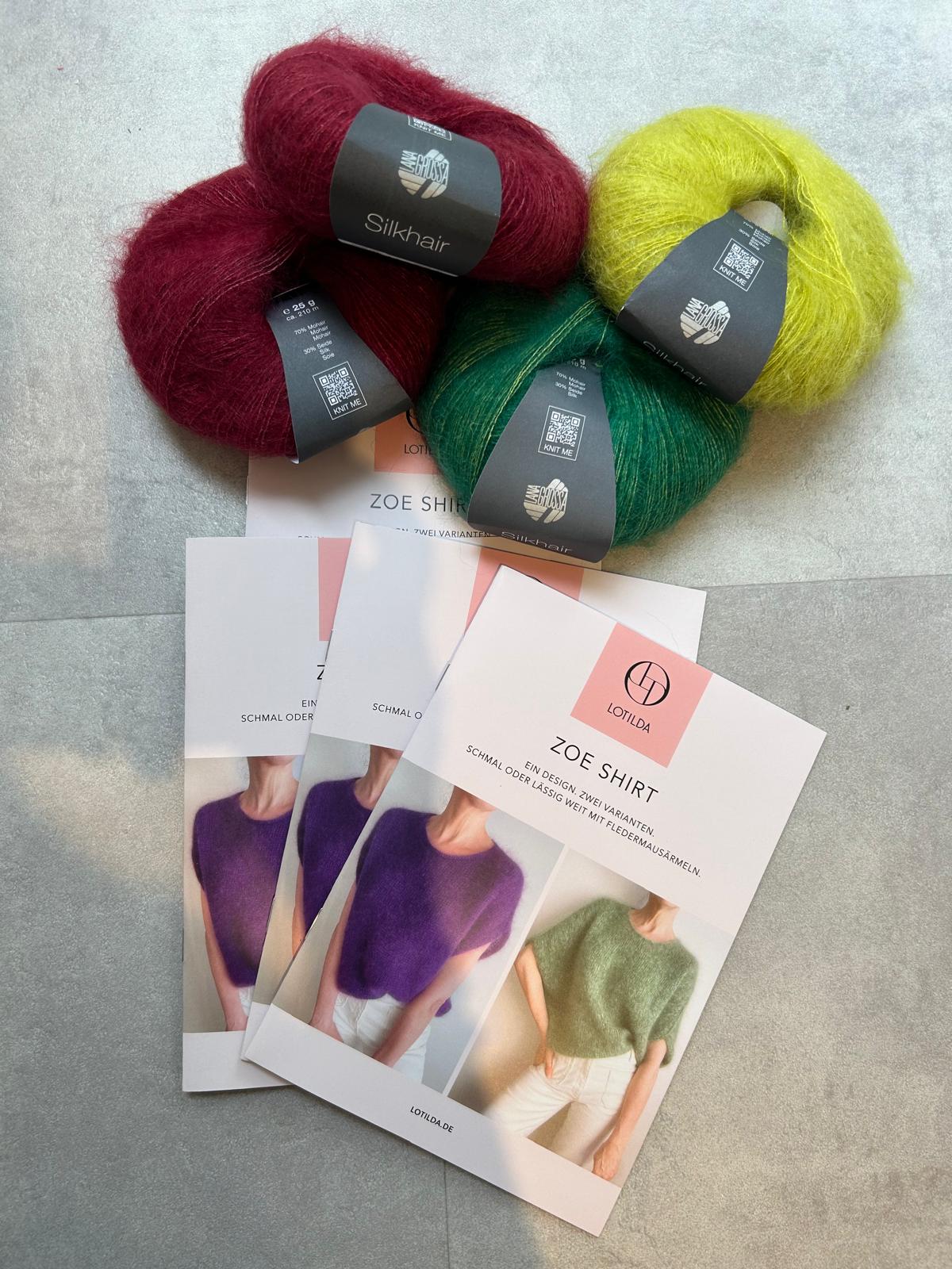 Zoe Shirt Strickpaket - Silkhair doppelfädig