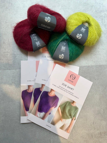 Zoe Shirt Strickpaket - Silkhair doppelfädig