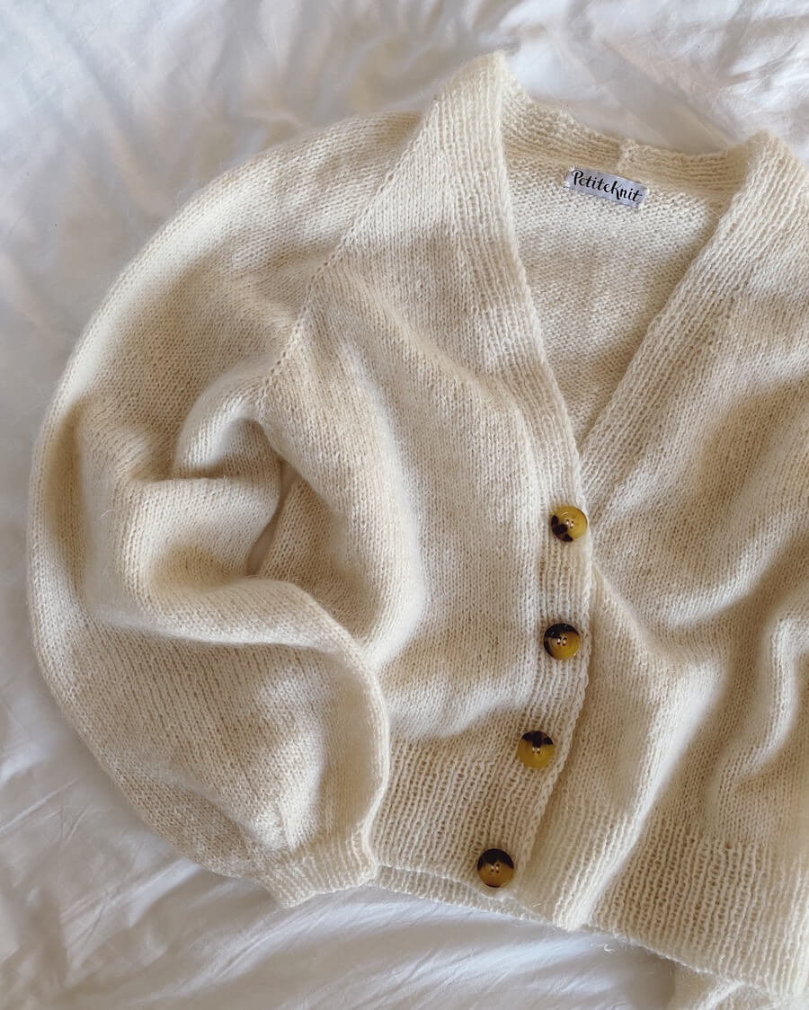 Ballon Cardigan Strickpaket - Silkhair doppelfädig