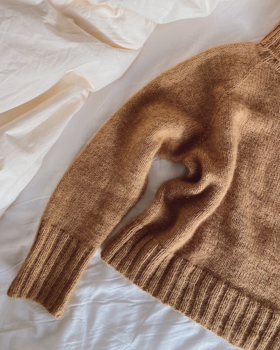 Caramel Sweater Strickpaket - Ecopuno und Silkhair