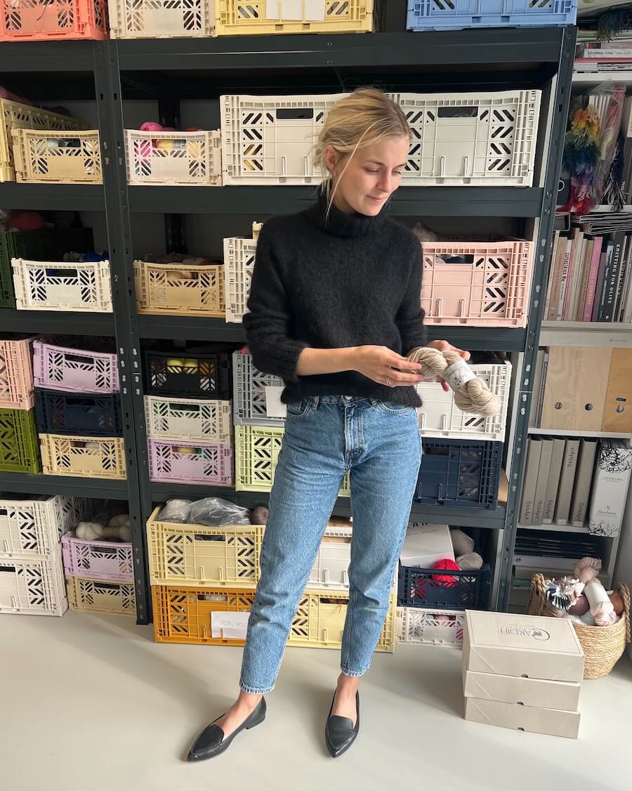 Caramel Sweater Strickpaket - Ecopuno und Silkhair