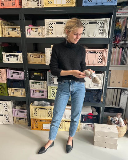 Caramel Sweater Strickpaket - Ecopuno und Silkhair