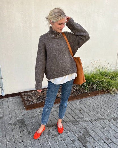 Chestnut Sweater Strickpaket - Alta Moda Alpaca