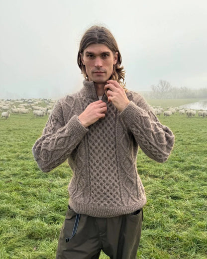 Dagmar Zipper Sweater Man Strickpaket - Alta Moda Alpaca