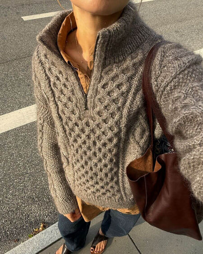 Dagmar Zipper Sweater Anleitung - PetiteKnit