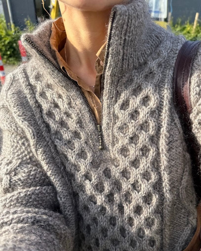 Dagmar Zipper Sweater Anleitung - PetiteKnit