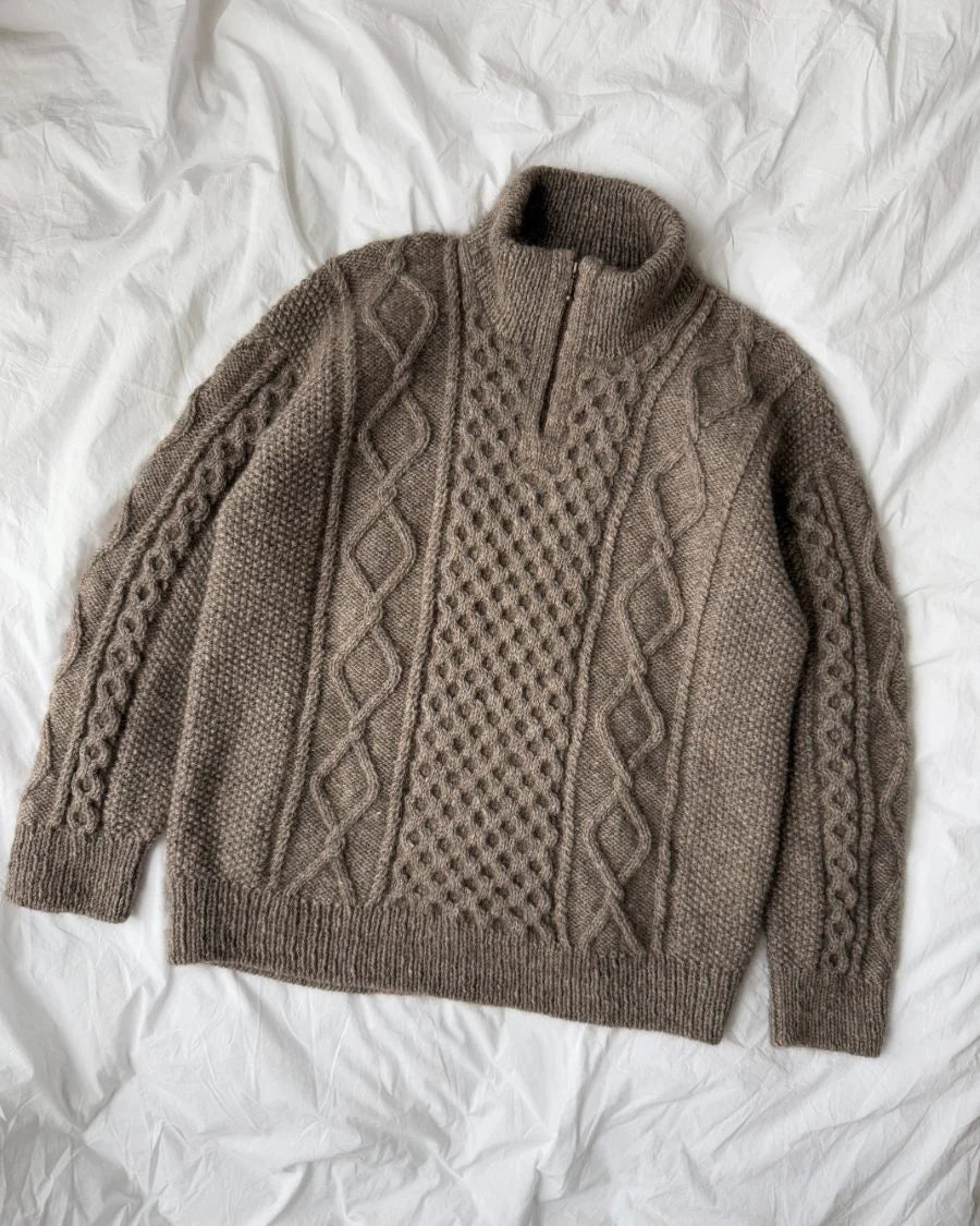 Dagmar Zipper Sweater Man Strickpaket - Alta Moda Alpaca