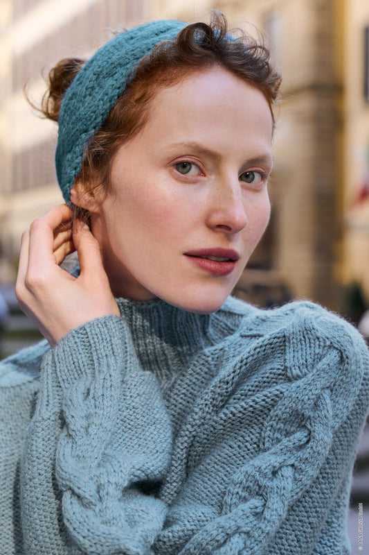 Zopf-Stirnband Alta Moda Cashmere (Nera)