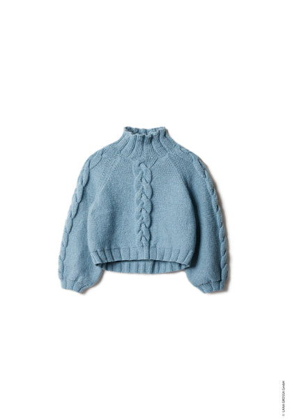 Zopf-Raglan-Pullover Alta Moda Alpaca (Nera)
