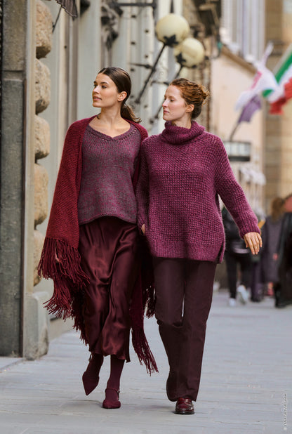 Dreieckstuch Silkhair & Alta Moda Alpaca (Nera) - ORIGINALFARBEN