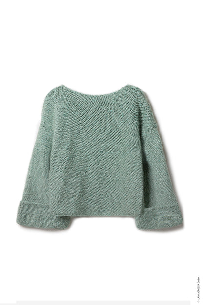 Diagonal-Gestrickter Pullover Lucciola (Nera)
