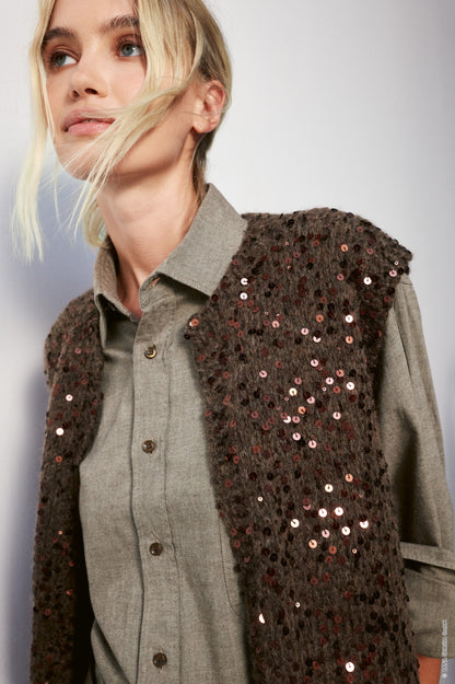 Weste Strickpaket - Brigitte No.2  & Cosmo (Easy 03 - Modell 10)