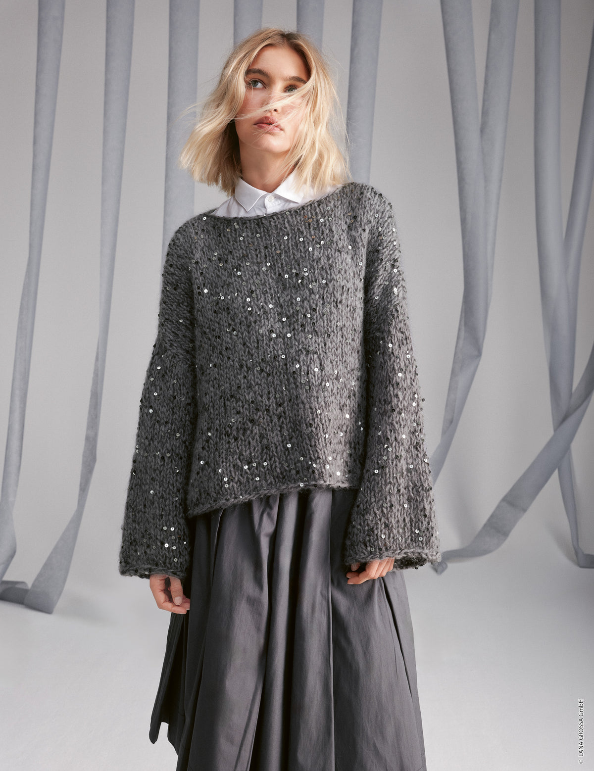 Pullover Strickpaket - Mohair di Gio & Cosmo (Easy 03 - Modell 01)