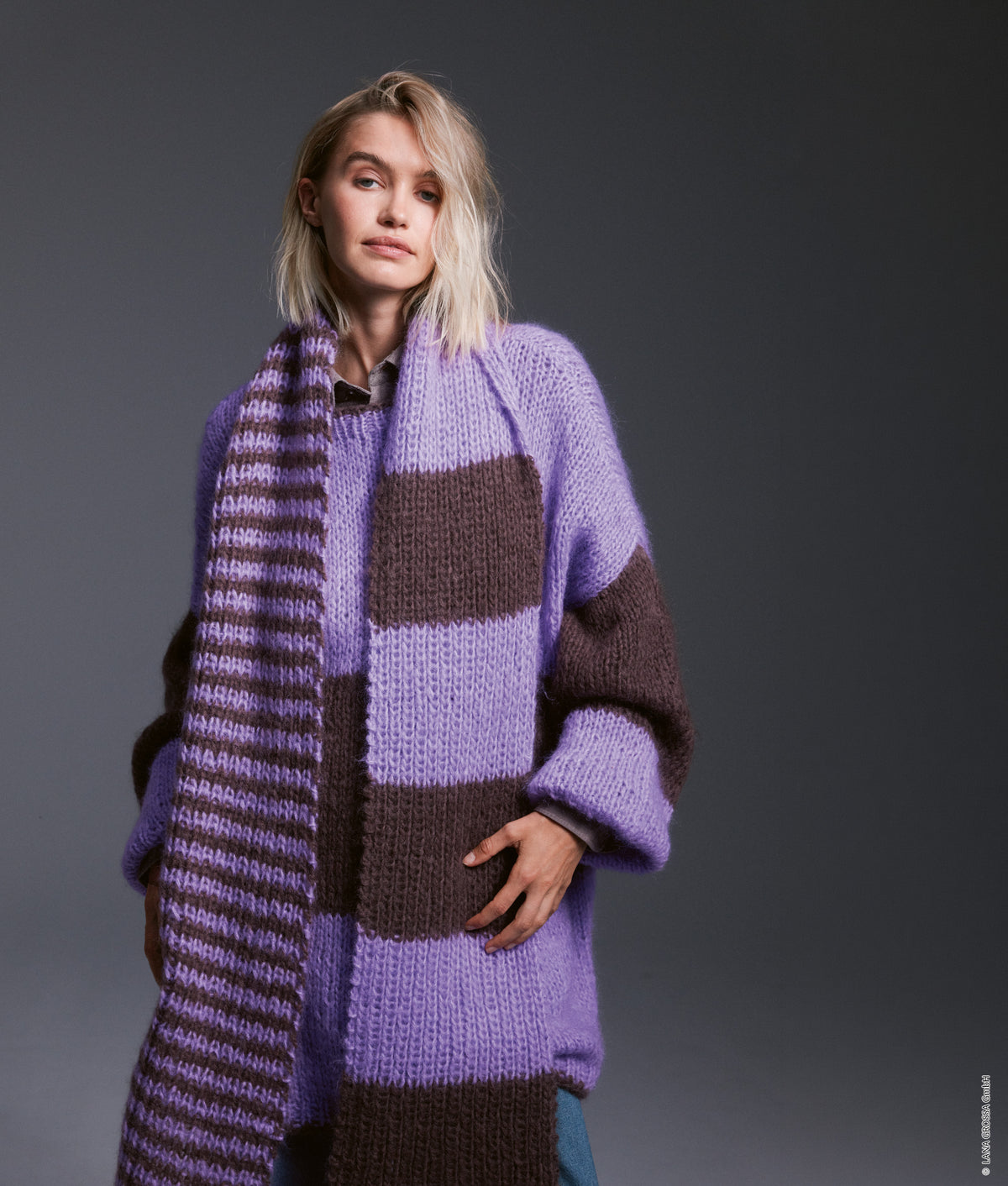 Schal Strickpaket - Mohair di Gio (Easy 03 - Modell 09)