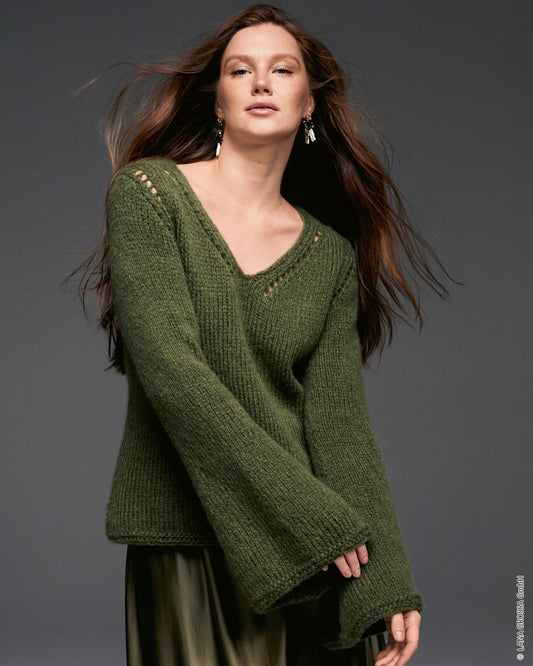 V-Pullover Strickpaket - Chapeau (Nera 03)