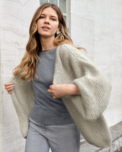 Cardigan Strickpaket - Mohair Di Gio (Nera 03)