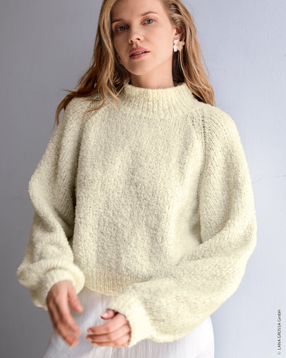 Raglan Pullover Strickpaket - Orsettini & Glamour (Nera 03)