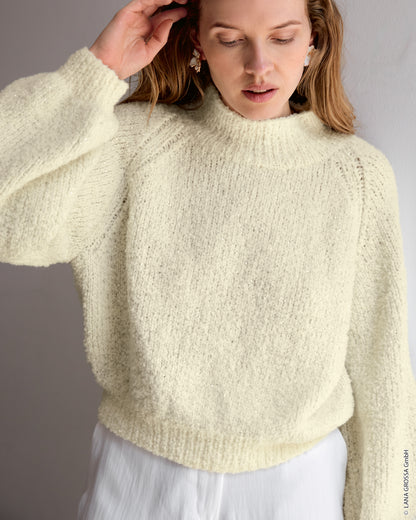 Raglan Pullover Strickpaket - Orsettini & Glamour (Nera 03)