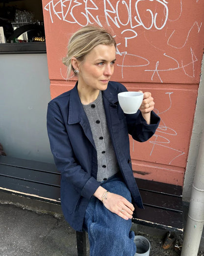 Maggie Cardigan Strickpaket - Cool Wool und Silkhair