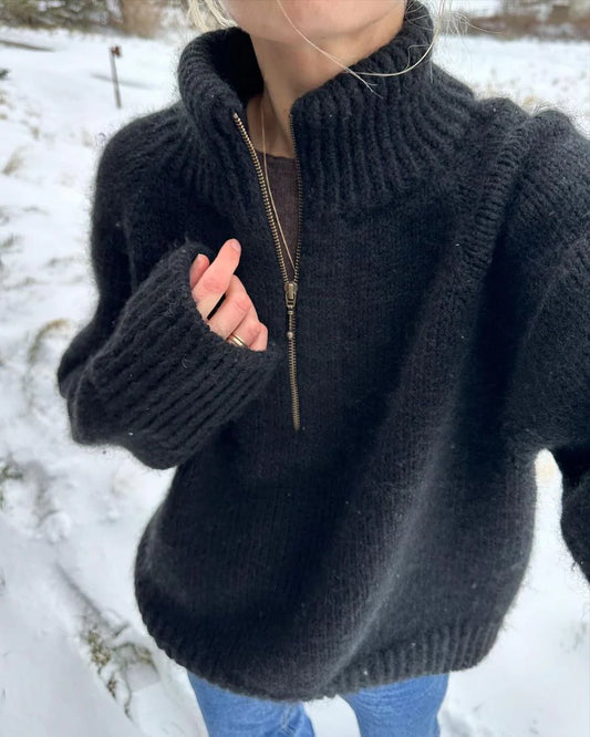 Zipper Sweater Strickpaket - Alta Moda Alpaca und Silkhair