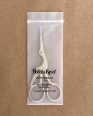 Schere mit Storchenmotiv - PetiteKnit