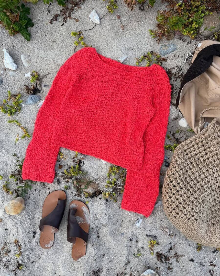 Wave Tee Strickpaket - Popcorn (doppelfädig)