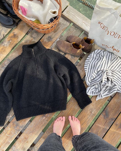 Zipper Sweater Strickpaket - Alta Moda Alpaca und Silkhair